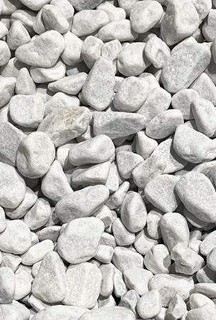White Carrara Pebbles, 15-25mm, Ornamental Pebbles, Pebbles for Garden