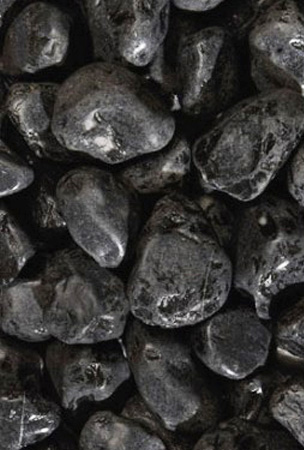 Black Pebbles, 25-40mm, Ornamental Pebbles, Pebbles for Garden