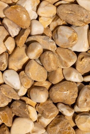Siena Yellow Pebbles, 15-25mm, Ornamental Pebbles, Pebbles for Garden