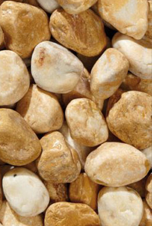 Siena Yellow Pebbles, 25-40mm, Ornamental Pebbles, Pebbles for Garden