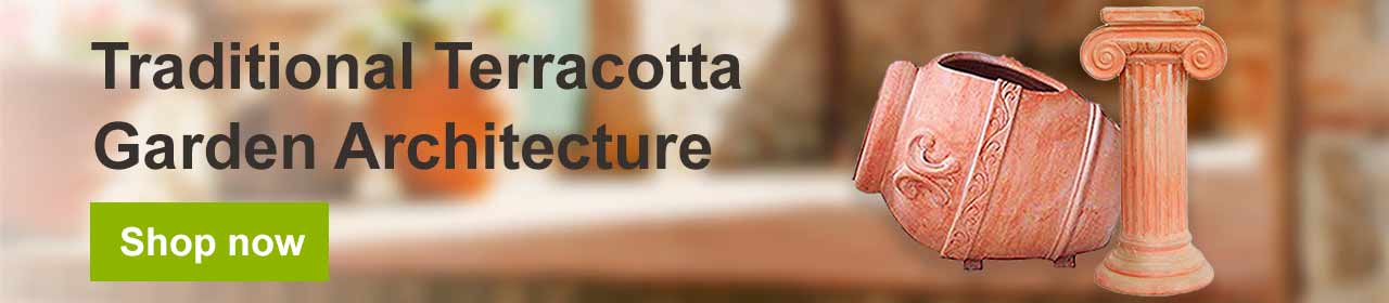 Traditional terracotta garden architecture
